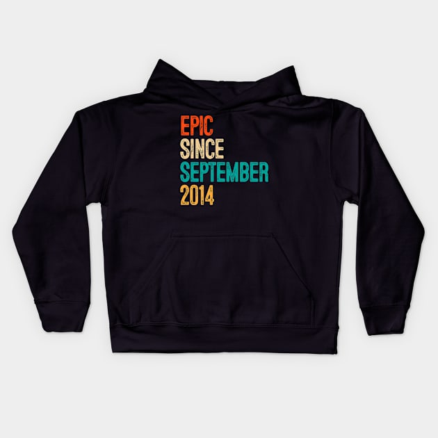 Fun Epic Since September 2014 5 Year Old Gift 5th Birthday Kids Hoodie by rhondamoller87